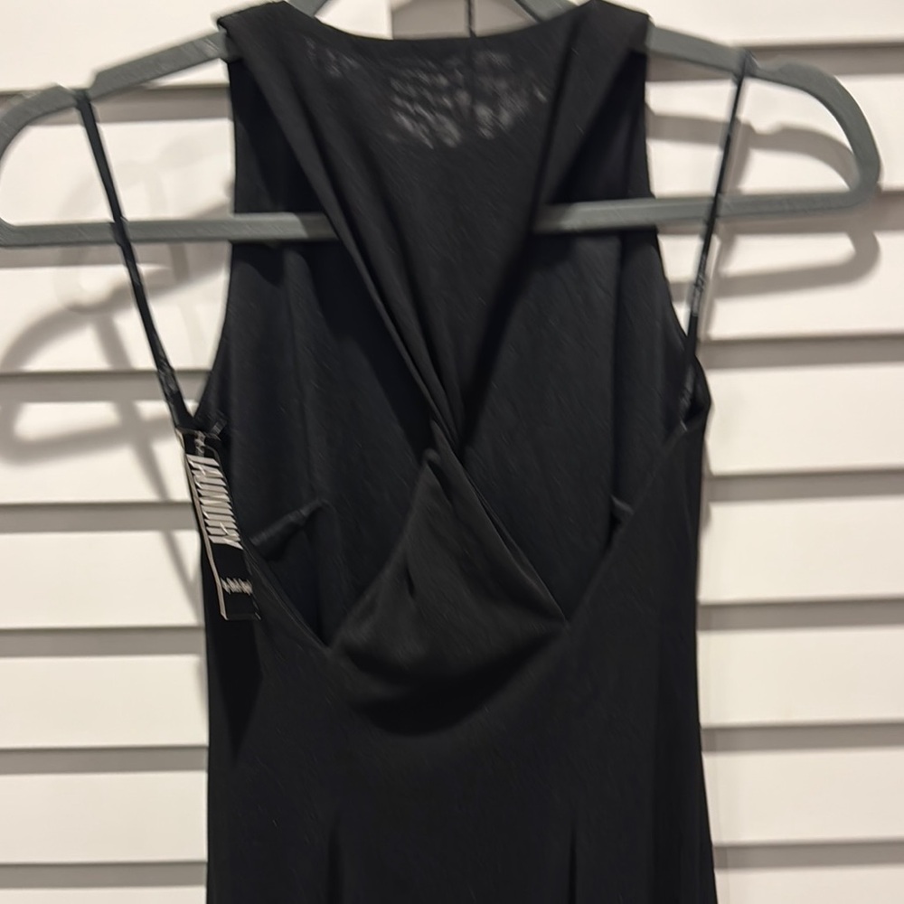 Laundry By Shelli Segal Black lined Halter Sheath Maxi Dress - Picture 3 of 10